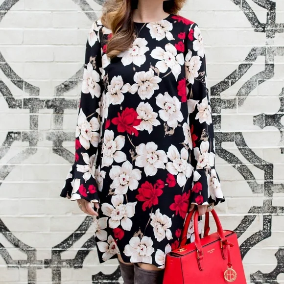 CeCe | Dresses | Cece Cosmic Floral Print Shift Dress Size 2 | Poshmark